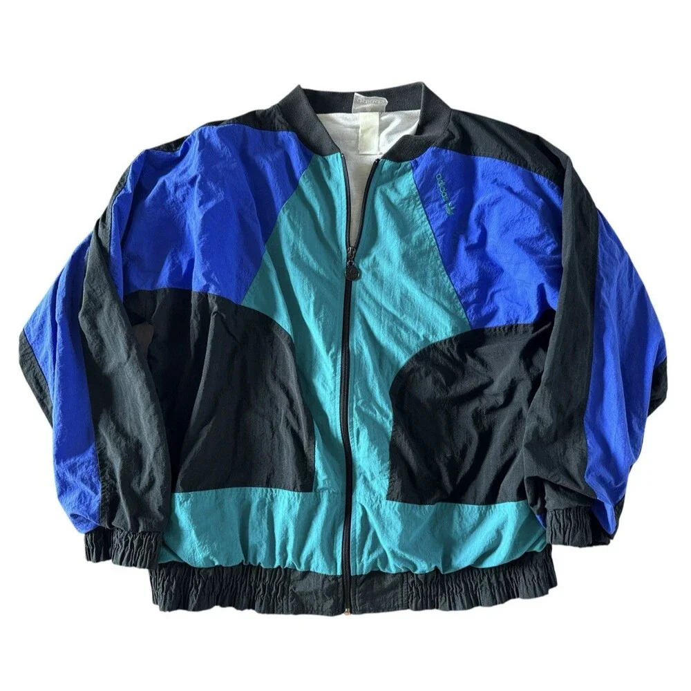 Adidas Training Jacket Sport Casual True Vintage‎ 80’s 90’s Blade Collar XL